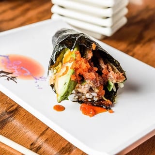 Salmon Skin Handroll •